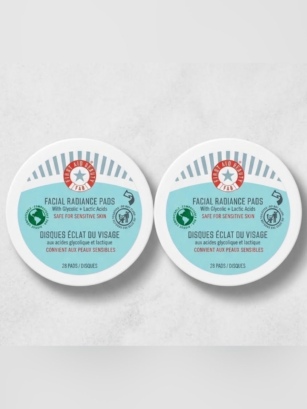 (2) First Aid Beauty Facial Radiance Pads